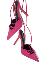 Load image into Gallery viewer, Corset Like Pink Pumps
