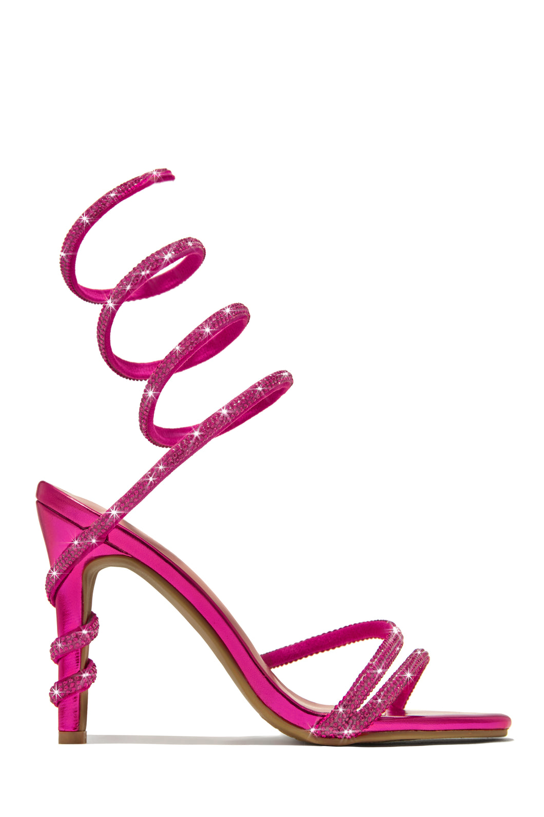 Fantasies Embellished Around The Ankle Coil Heels - Pink