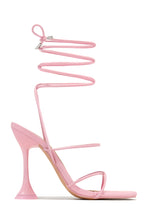 Load image into Gallery viewer, Loving Heart Lace Up High Heels - Nude

