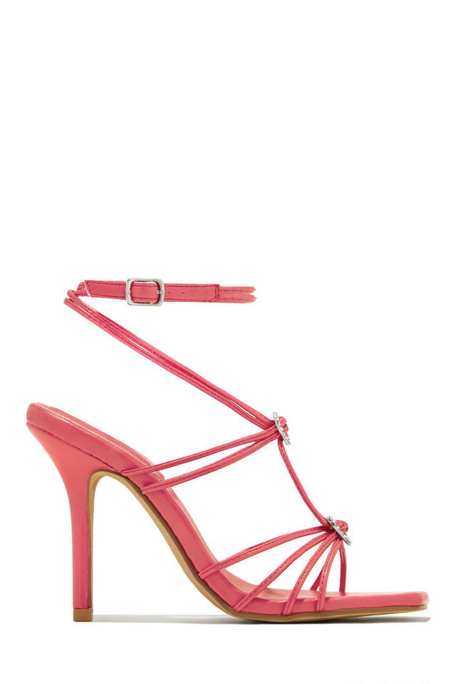 Load image into Gallery viewer, Lovestruck Embellished Strappy High Heels - Pink
