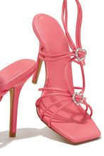 Load image into Gallery viewer, Lovestruck Embellished Strappy High Heels - Pink

