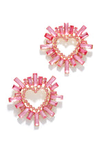 Load image into Gallery viewer, Pink Heart Earrings

