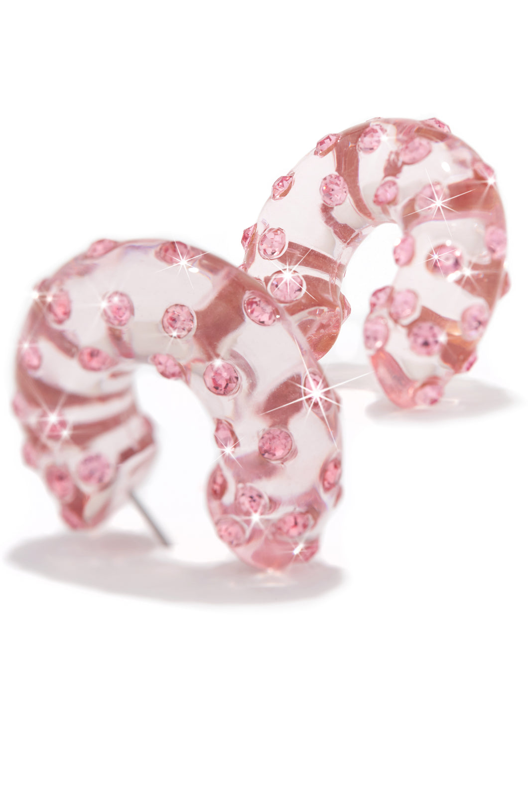 Clear pink Acrylic Earrings