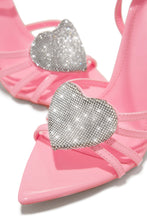 Load image into Gallery viewer, Open Pointed Toe Pink Strappy Heels

