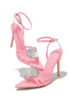 Load image into Gallery viewer, Pink Heels with Embellished Heart
