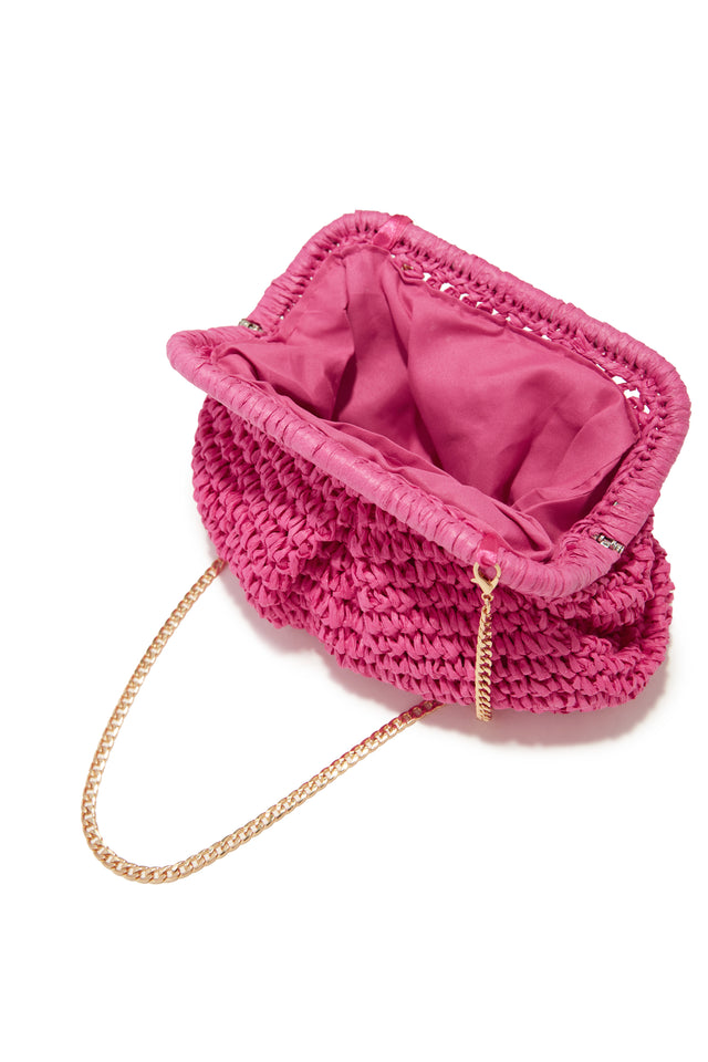 Load image into Gallery viewer, Pink Woven Crossbody Handbag

