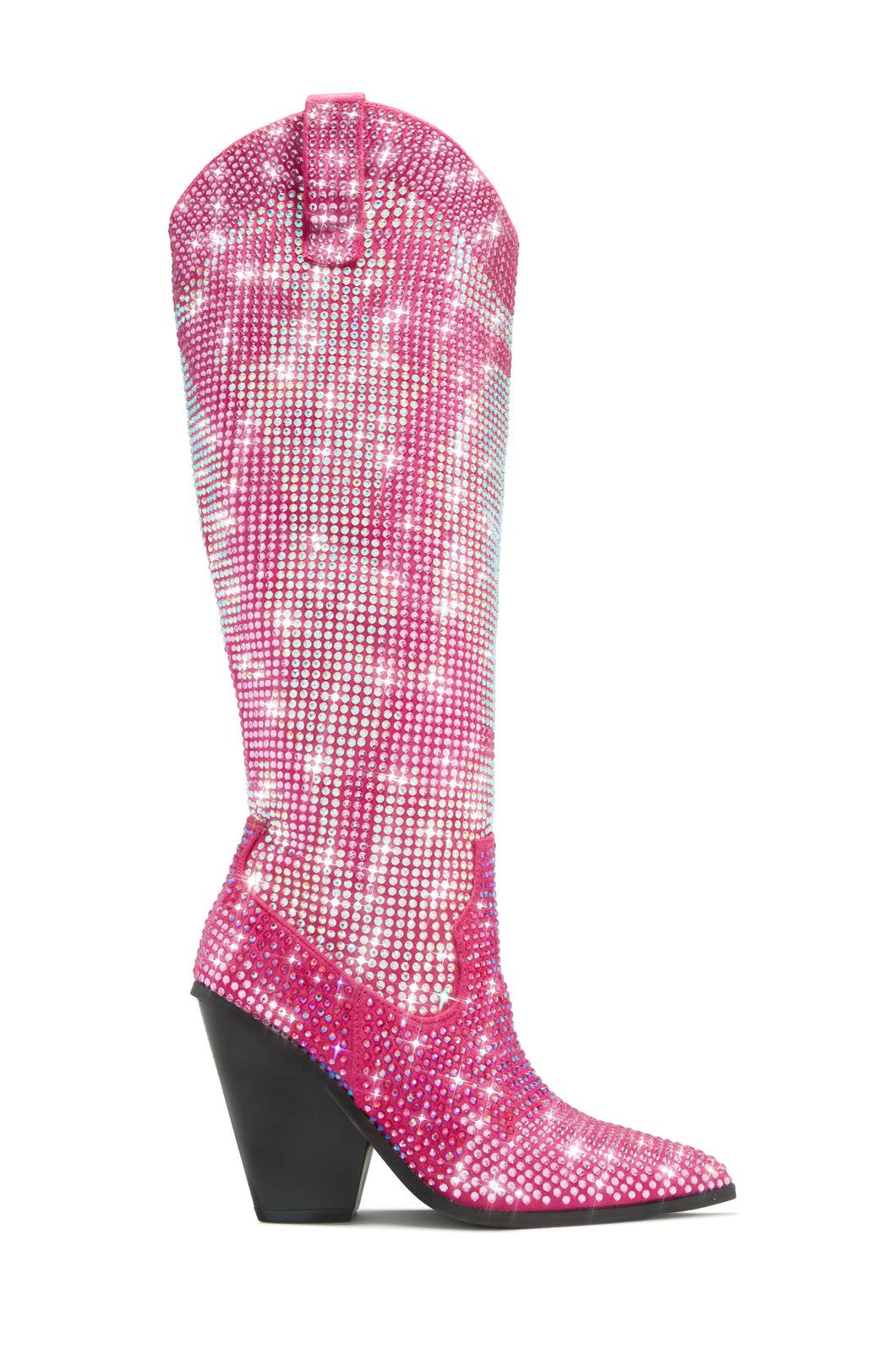 Eyes On Me Embellished Cowgirl Boots - Pink