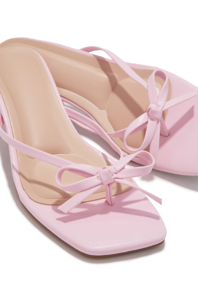 Load image into Gallery viewer, Amor Kitten Heel Mules - Pink
