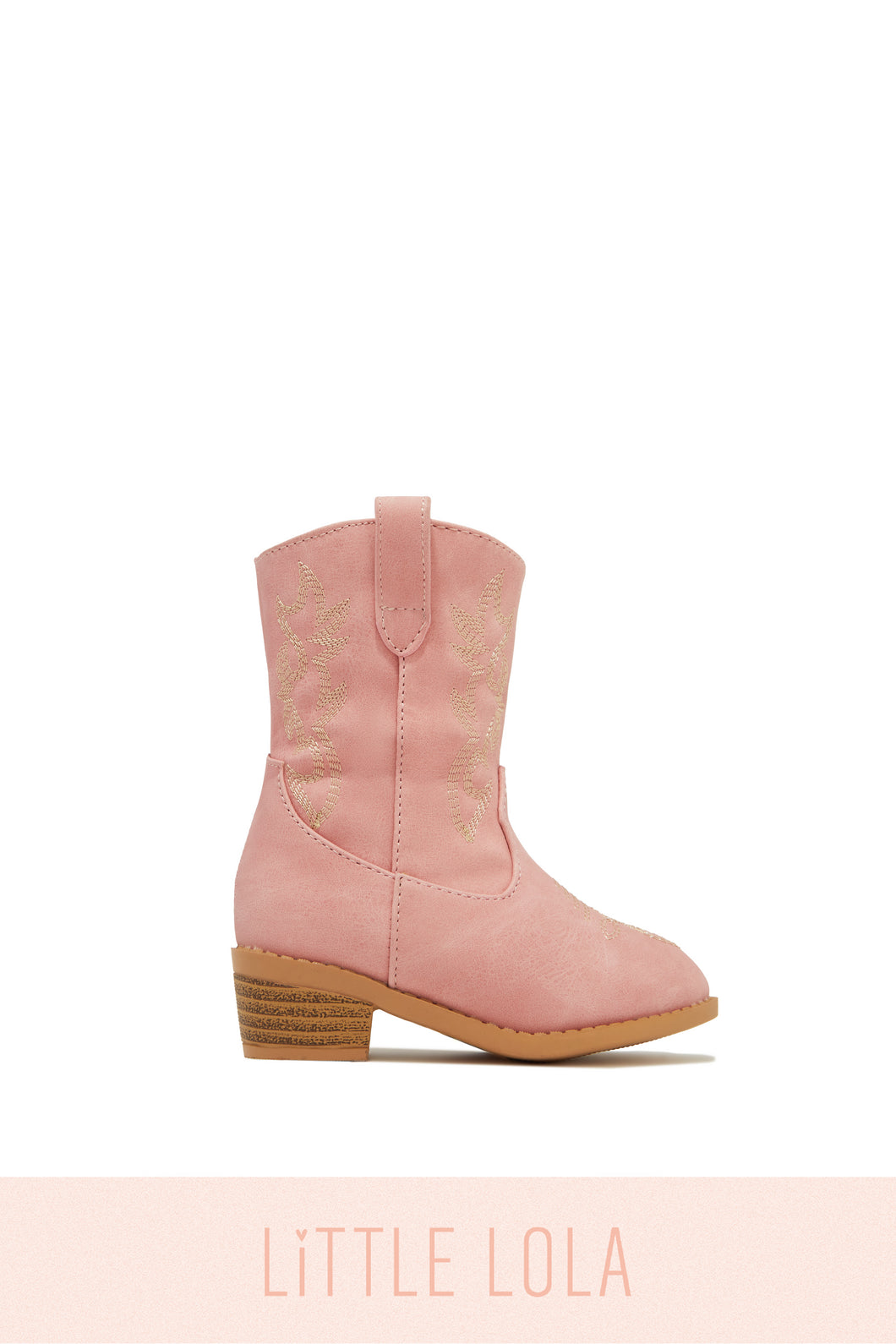 Mini Abby Cowgirl Boots - Pink