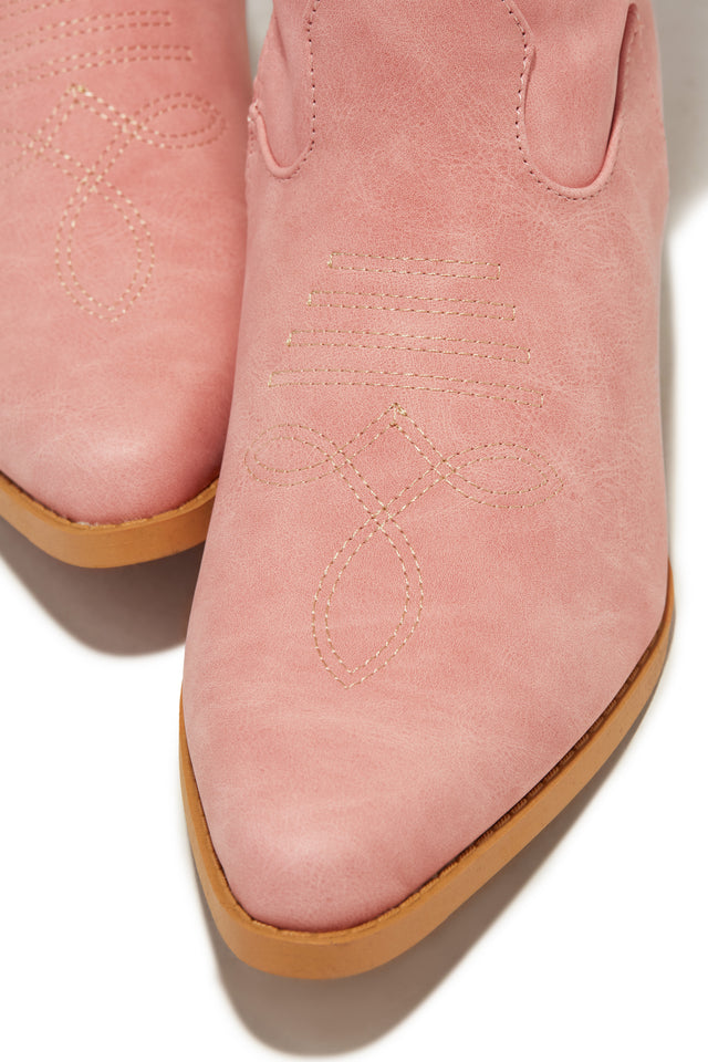Load image into Gallery viewer, Pink Pointed Toe Cowgirl Boots
