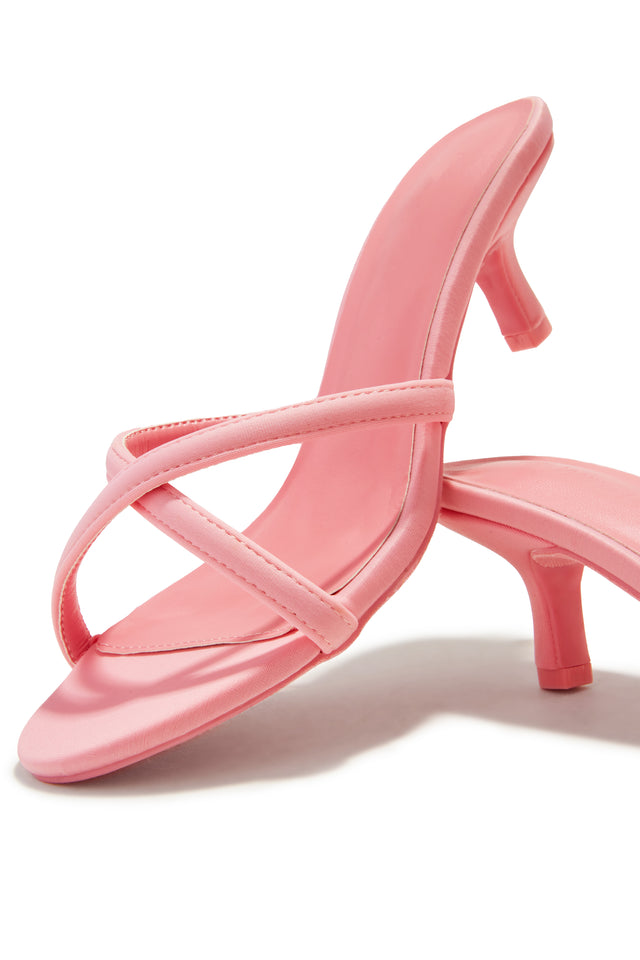 Load image into Gallery viewer, Aylina Kitten Heel Mules - Pink
