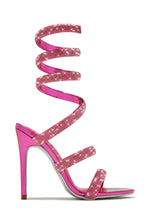 Load image into Gallery viewer, Gianna Embellished Around The Ankle Coil Heels - Pink
