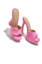Load image into Gallery viewer, Jianna Platform Heel Mules - Pink
