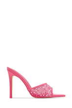 Load image into Gallery viewer, Kari Embellished High Heel Mules - Pink
