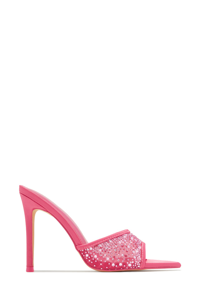 Load image into Gallery viewer, Kari Embellished High Heel Mules - Pink
