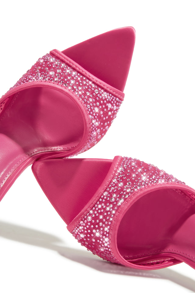 Load image into Gallery viewer, Kari Embellished High Heel Mules - Pink
