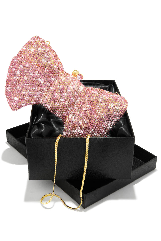 Load image into Gallery viewer, Pink Embellished Bow Bag
