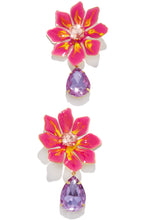 Load image into Gallery viewer, Pink Multi Color Flower Earring
