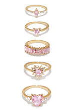Load image into Gallery viewer, Light Pink and Gold Rings
