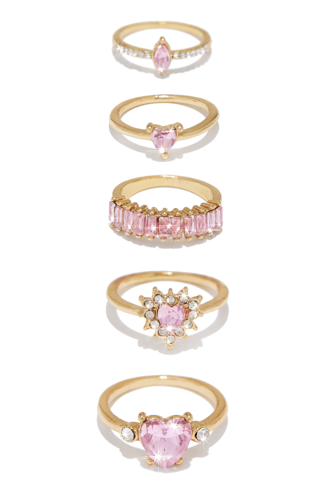 Light Pink and Gold Rings