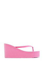 Load image into Gallery viewer, Lizzie Platform Thong Sandals - Pink
