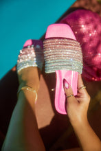 Load image into Gallery viewer, Pink Embellished Slip On Sandals
