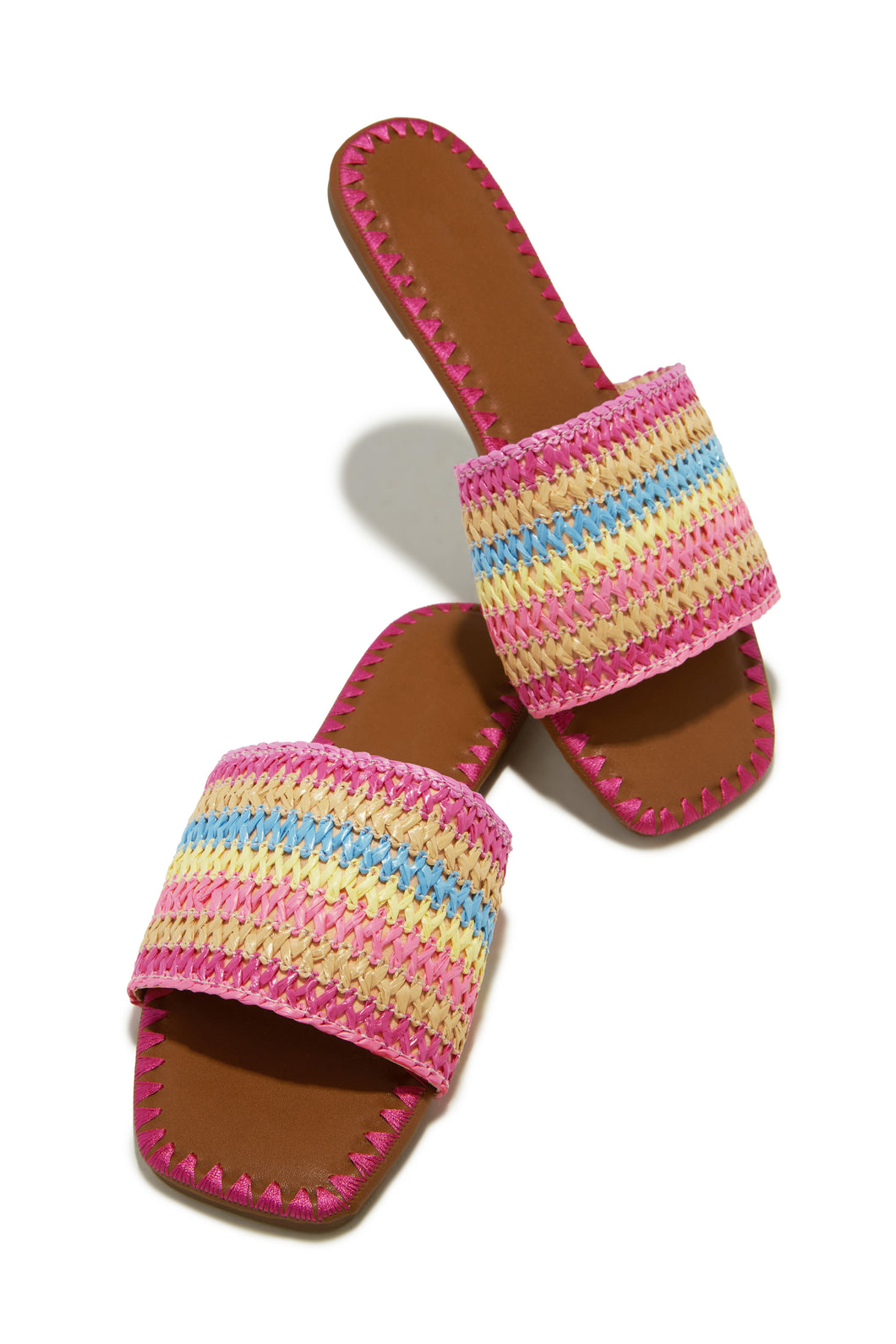 Pastel Pink Slip On Sandals