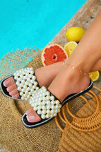 Load image into Gallery viewer, Playa Linda Embellished Jelly Slip On Sandals - Black

