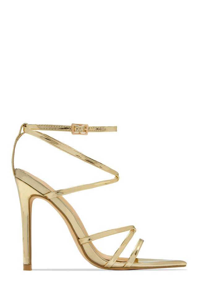 Load image into Gallery viewer, Polished Strappy High Heels - Snake
