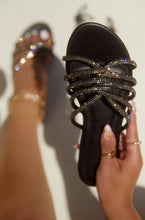 Load image into Gallery viewer, Black Embellished Sandals
