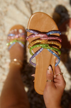 Load image into Gallery viewer, Women Holding Multi-Color Embellished Slip On Sandals
