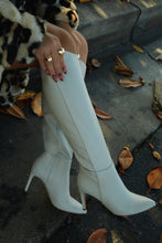 Load image into Gallery viewer, Portia Knee High Heel Boots - Bone
