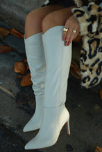 Load image into Gallery viewer, Portia Knee High Heel Boots - Bone
