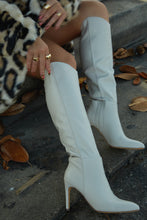 Load image into Gallery viewer, Portia Knee High Heel Boots - Bone
