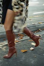 Load image into Gallery viewer, Portia Knee High Heel Boots - Brown
