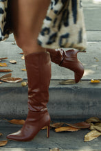 Load image into Gallery viewer, Portia Knee High Heel Boots - Brown
