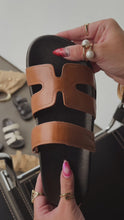 Load and play video in Gallery viewer, Baja Resort Chunky Slip On Sandals - Natural
