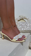 Load and play video in Gallery viewer, Clara Kitten Heel Mules - Yellow
