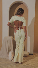 Load and play video in Gallery viewer, Carmen Short Sleeve Jumpsuit - Cream
