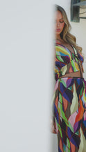 Load and play video in Gallery viewer, Video of model wearing abstract print set
