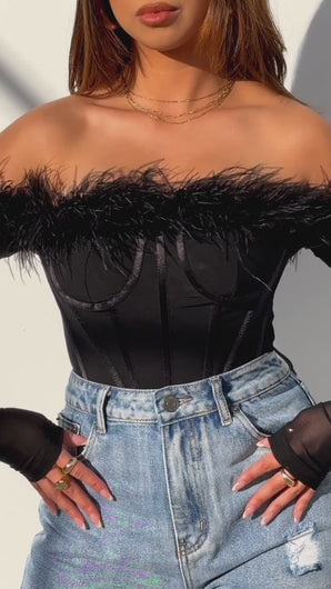 Black corset top video