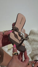 Load and play video in Gallery viewer, Nola Thong Strap Mid Heel Mules - Brown
