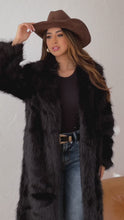 Load and play video in Gallery viewer, Griselda Faux Fur Coat - Black
