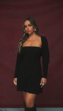 Load and play video in Gallery viewer, Two piece black dress on model video
