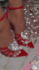 Red heart embellished detailing high heels video