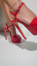 Load and play video in Gallery viewer, Paulina Platform High Heels - Red
