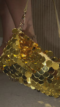 Load and play video in Gallery viewer, gold tone embellished high heel mule video
