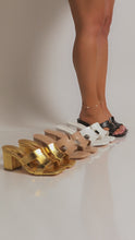 Load and play video in Gallery viewer, Carina Block Heel Mules - White
