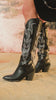 Video of black cowgirl boots