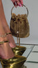 video of gold platform high heels